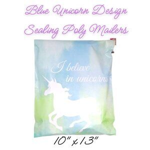 Blue Unicorn Design Sealing Poly Mailers-10